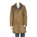Aston Women's Button Front Shearling Coat