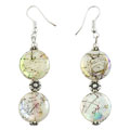 Sterling Silver & White Abalone Shell Earrings