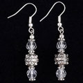 White Crystal & Silver Earrings