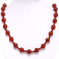 Handmade Red Carnelian Gemstone Necklace