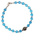 Sky Blue Crystal & Silver Bracelet