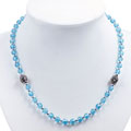 Sky Blue Crystal & Silver Necklace