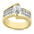 18k Yellow Gold 2 1/3ct TDW Diamond Ring