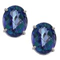 14k White Gold Neptune Garden Topaz Earrings