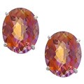 14k White Gold Twilight Fire Topaz Earrings