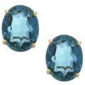 14k Yellow Gold London Blue Topaz Earrings