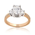 18k Rose and White Gold 1 1/2ct TDW Diamond Ring