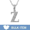 14k White Gold Initial 'Z' Diamond Necklace (Case of 3)