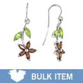 Sterling Silver Marquise Garnet & Peridot Earrings (Case of 12)