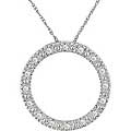 10k White Gold 1/10ct TDW Diamond Circle Pendant (Set of 6)