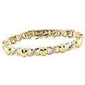 Goldplated Silver Heart-linked Bracelet (Case of 6)