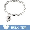 Sterling Silver Bracelet with Heart Locket (Case of 12)