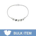 Sterling Silver Diamond Heart Bracelet (Case of 12)