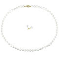14k Gold Cultured Pearl Necklace and Earring Set (Case of 3)