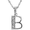 14k White Gold Initial B Diamond Pendant (Set of 3)