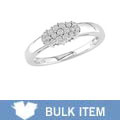 14k White Gold Triple Cluster Ring (Case of 2)
