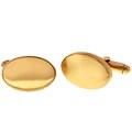 Goldfilled Polished Oval Cuff Links