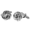 Sterling Silver Polished Love Knot Cuff Links