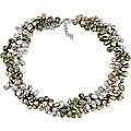Three-strand FW Keshi Green Pearl Necklace (6.5-7.5mm)