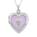 Sterling Silver Mother of Pearl Heart Locket