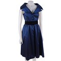 Adrianna Papell Irridescent Taffeta Dress with Collar