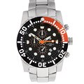 Charles Hubert Black & Orange Chronograph Watch