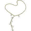 14k Yellow Gold South Sea Pearl Lariat Necklace (10-11mm)