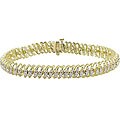 14k Yellow Gold 2ct TDW Diamond Tennis Bracelet (H-I, I1-I2)