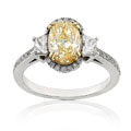 18k Two-Tone Gold 2 1/2 - TCW Yellow Diamond Ring
