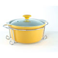 Mayfair & Jackson Round Yellow Casserole Dish