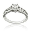 14k White Gold 1 1/10ct TDW Diamond Ring