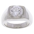 14k White Gold Overlay Diamond Simulant CZ Ring
