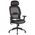 Office Star Professional Air Grid Leather Chair