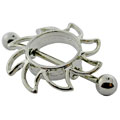 Steel Sun Shaped Body Jewelry Accessory (Case of 2)