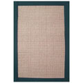 Hand-woven Sisal Emerald Green Border Rug (5' x 8')