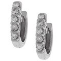 14k White Gold 1/2ct TDW Diamond Hoop Earrings