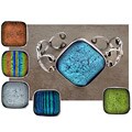 Sterling Silver Dicroic Glass Cuff Bracelet (Mexico)