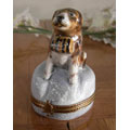 Limoges Hand-painted Saint Bernard Dog