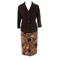 Studio I Brown and Beige Dress
