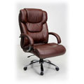 Big & Tall Plush Brown Leather Executive Chair