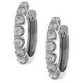 14k White Gold 2ct TDW Diamond Hoop Earrings ( I-J, I1 )