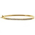 14k Yellow Gold 1ct TDW Diamond Bangle