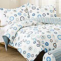 Dots and Dots Blue Comforter Set by Cosmo Girl (Twin)
