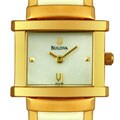 Bulova Women's Goldtone White Dial Watch