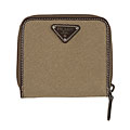 Prada Jacquard Bi-fold Wallet with Zipper Pouch