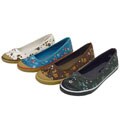 Bamboo by Journee Floral Canvas Flats