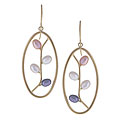 14k Gold Multicolored Zen Pearl Drop Earrings