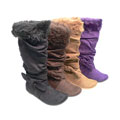 Bamboo by Journee Zen Gathered Faux Suede Boots