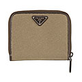 Prada Jacquard Bi-fold Wallet with Zipper Pouch