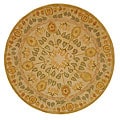 Ancestral Tree Ivory Green Rug (4' Round)